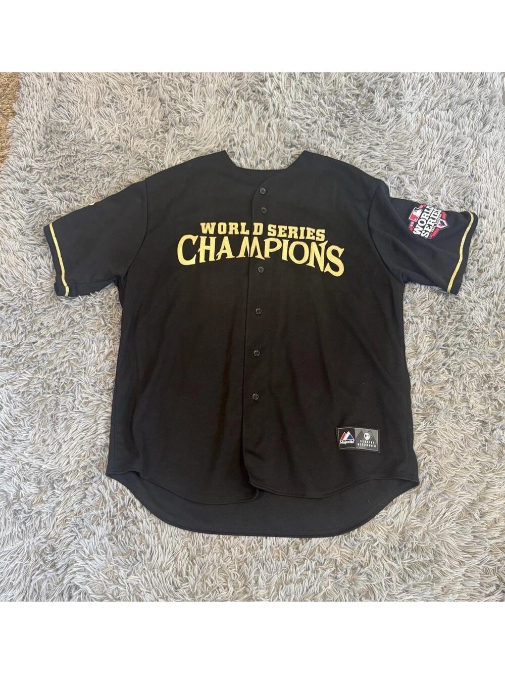 San Francisco Giants Jersey Mens 2XL Black MLB Majestic 2012 World Series